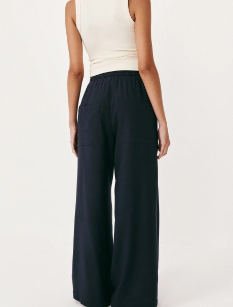 PANTALÓN RECTO DE CINTURA ALTA NEGRO