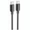 HOCO X96 CABLE HYPER USB-C A USB-C FAST CHARGE 100W 1.0M Cable HOCO X96 USB-C A USB-C Carga Rápida 100W Longitud 1M - Black