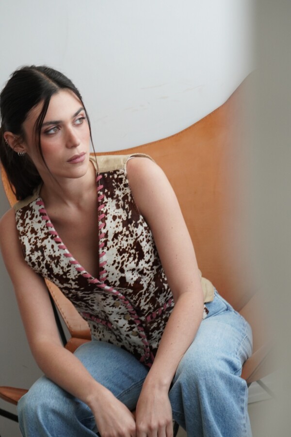 Lady Serrano Cowhide Rosado