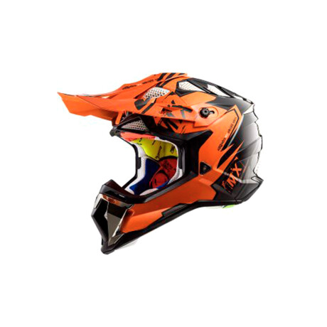 Casco LS2 Subverter MX470 Emperor Negro y Naranja