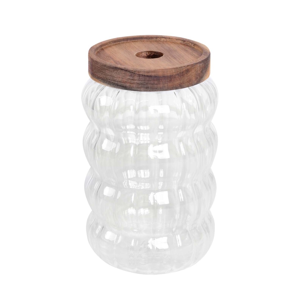FRASCO ONDAS 750ML - VIDRIO-Y-MADERA TRANSPARENTE A111 