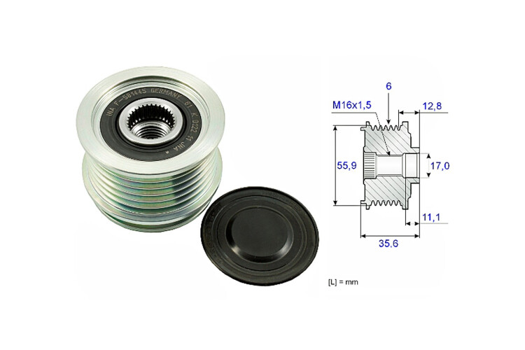 Polea Alternador Marcha Libre Audi A4/A3 Volks Passat/Tiguan 05-25 Polea Alternador Marcha Libre Audi A4/A3 Volks Passat/Tiguan 05-25