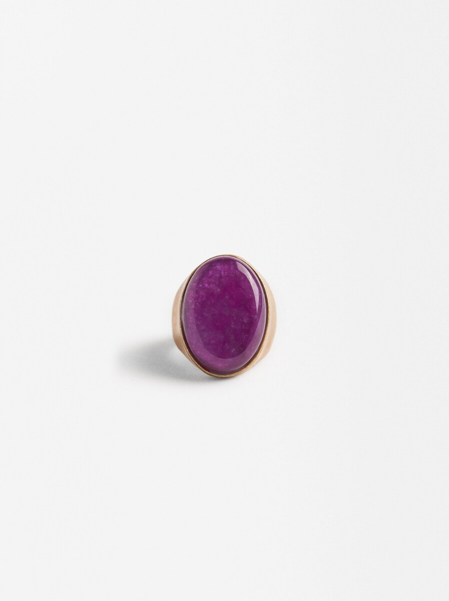 Anillo Maxi Con Piedra - violeta 
