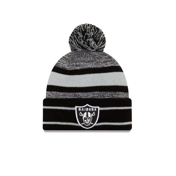 NFL CUFF POM KNIT LASRAI - NEW ERA NEGRO/GRIS