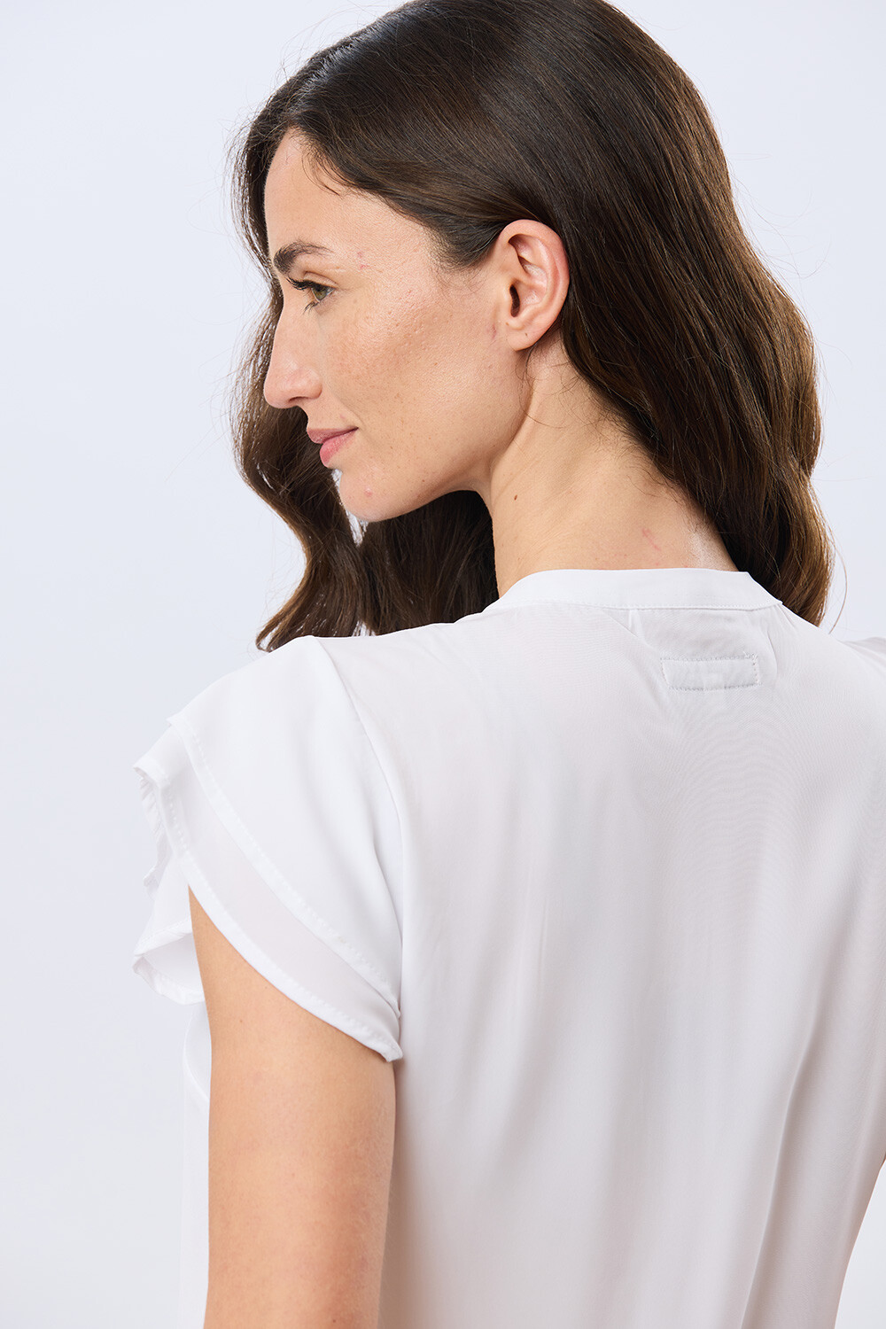 BLUSA CON VOLADOS Blanco
