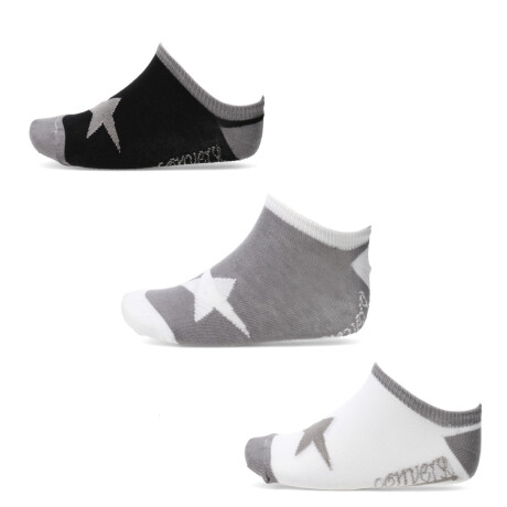 Medias Unisex Converse x2 Chuck Taylor Negro - Gris - Blanco