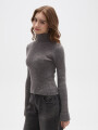 Polera Elizabet Gris Melange Oscuro