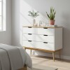 Cómoda 4 Cajones - Linea Nordica Roble/Blanco