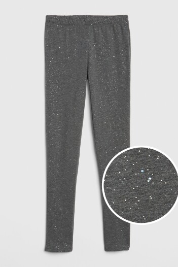 Calza Con Brillantina Niña Heather Grey B50