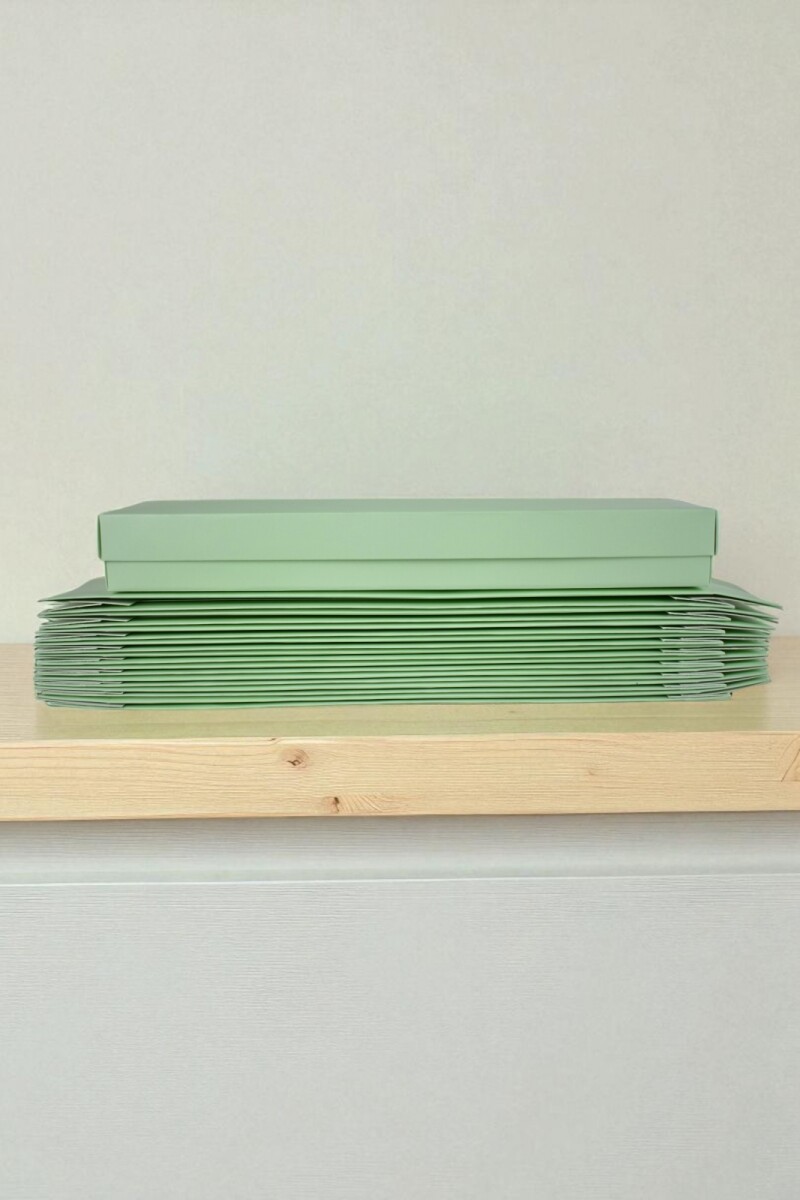 Pack x 20 unid - caja 12 7x32x4 cm eco - VERDE AGUA 