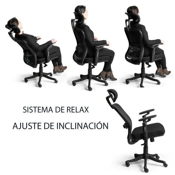 Silla Sillon Mesh Apoya Cabeza Respaldo Alto SILLA RESPALDO ALTO 5D MESH CELLA