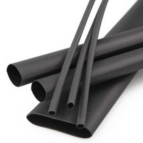 Tubo termocontraíble negro, Ø3/1,5mm, sin adhesivo WI0101