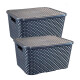 Set x2 Caja ratán 15 lts NEGRO