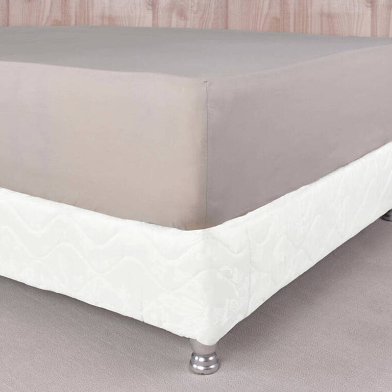 Juego de Sábanas 2 Plazas Super King Lisa 400 Hilos Beige