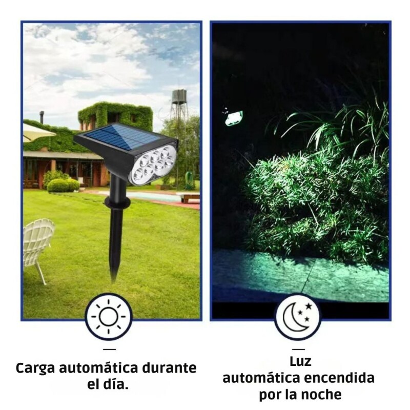 Luz Solar Led Exterior Jardín Lampara Foco Patio Ajustable Luz Solar Led Exterior Jardín Lampara Foco Patio Ajustable