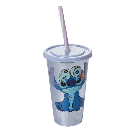 Vaso 3D 500ml Stitch Plateados con Muñeco