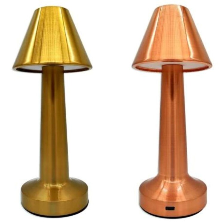 LAMPARA LED TACTIL METAL PYRAMID MULTICOLOR