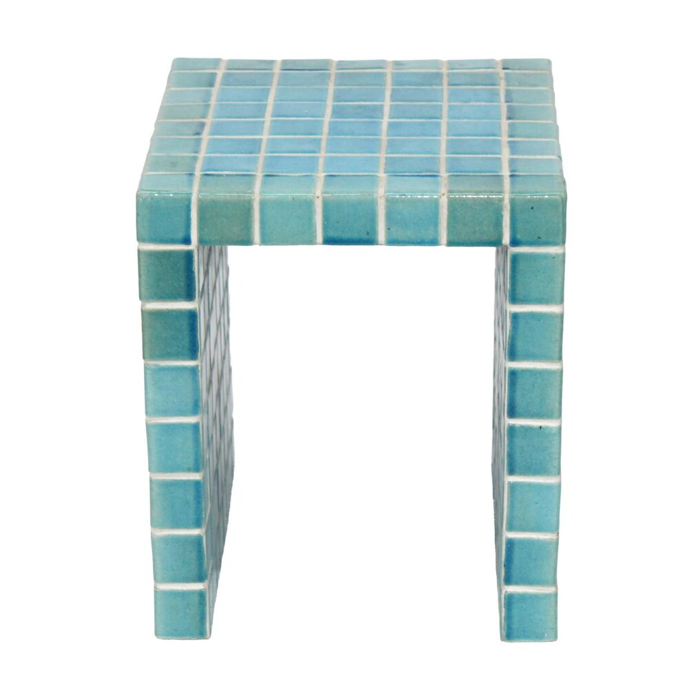 MESA LATERAL CERAMICA CELESTE ILIOS TURQUESA