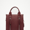 Cartera de Mano Oak en Efecto Cuero Liso Bordeaux
