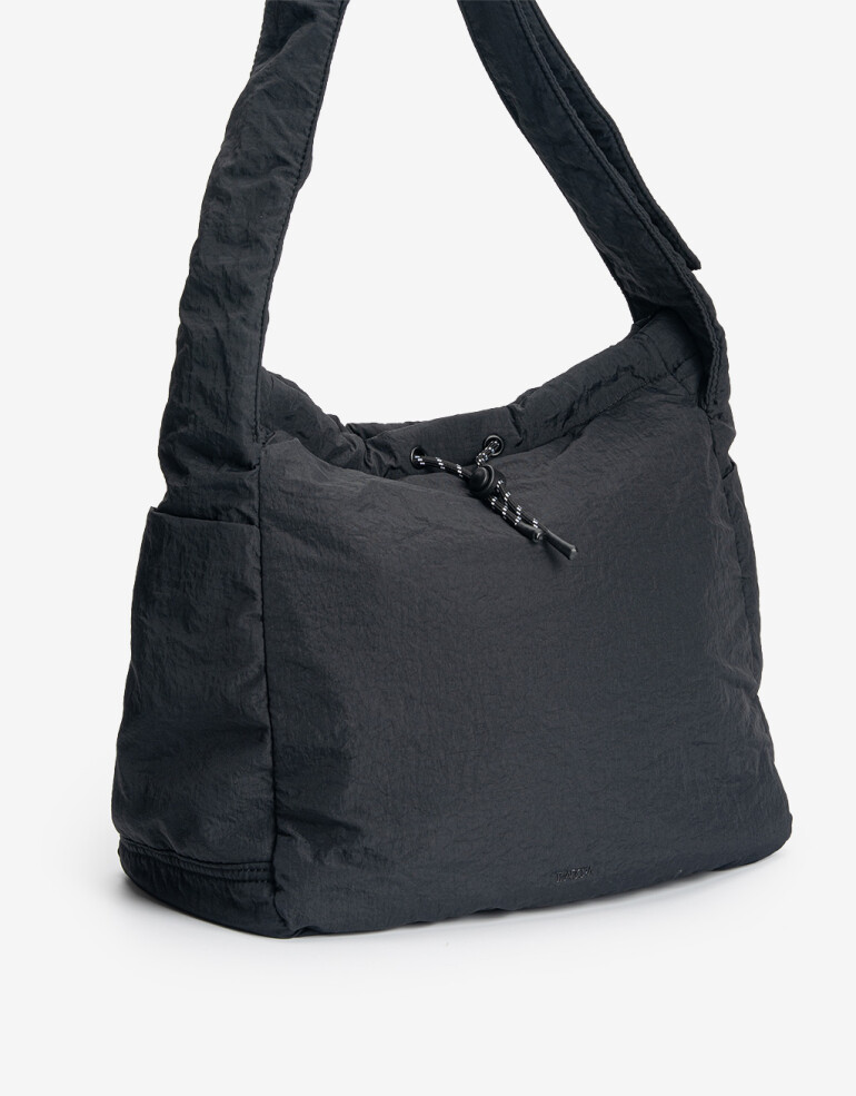 Saca Nylon Shopper Cona Sa De Hombro Regulable - Negro