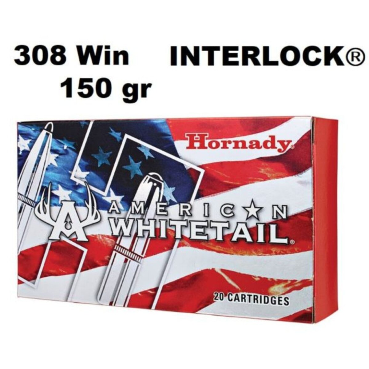 BALA HORNADY CAL 308WIN INTERLOCK 150GRS 