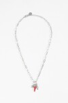 Collar cadena charms plateado