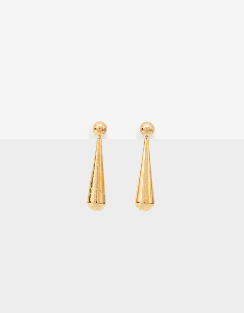 Aros Colgantes Cortos Metal Aros Colgantes Acero Gota - Dorado