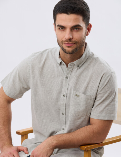 CAMISA CUADROS DE LINO Verde