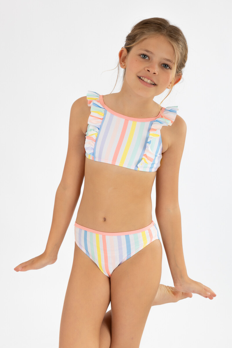 Bikini pom 2-10m - Rayas/escoces 