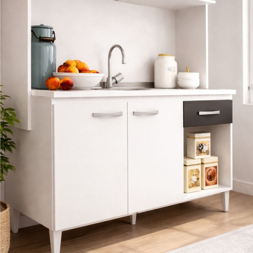 KIT DE COCINA - INTEGRADA BLANCO NEGRO