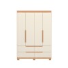 Ropero 4 puertas 4 cajones - Doble Beige