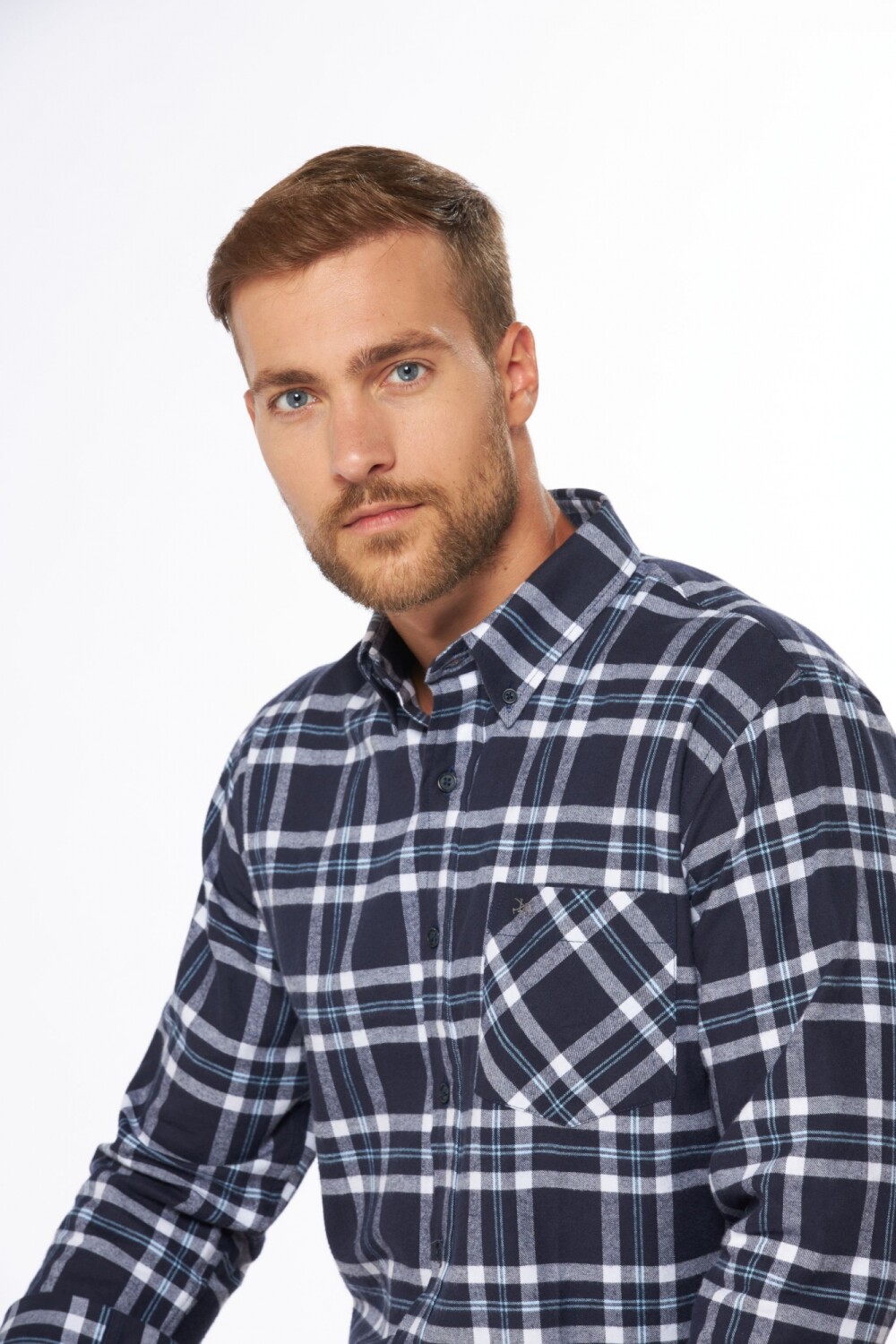 CAMISA LEÑADORA CUADROS Azul