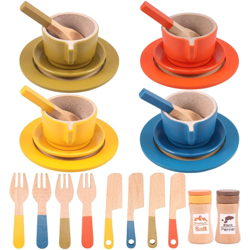 Set vajilla en madera Set Vajilla En Madera