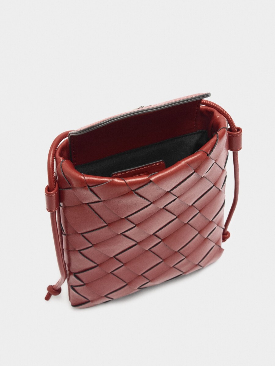 Bolsa Para Móvil Trenzada rojo