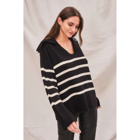 Sweater Rayado Negro