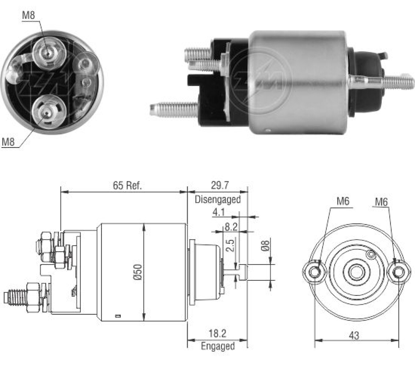 AUTOMATICO DE ARRANQUE - F150 250 450 E150 E250 MUSTANG V8 07/ N.DENSO ZM 