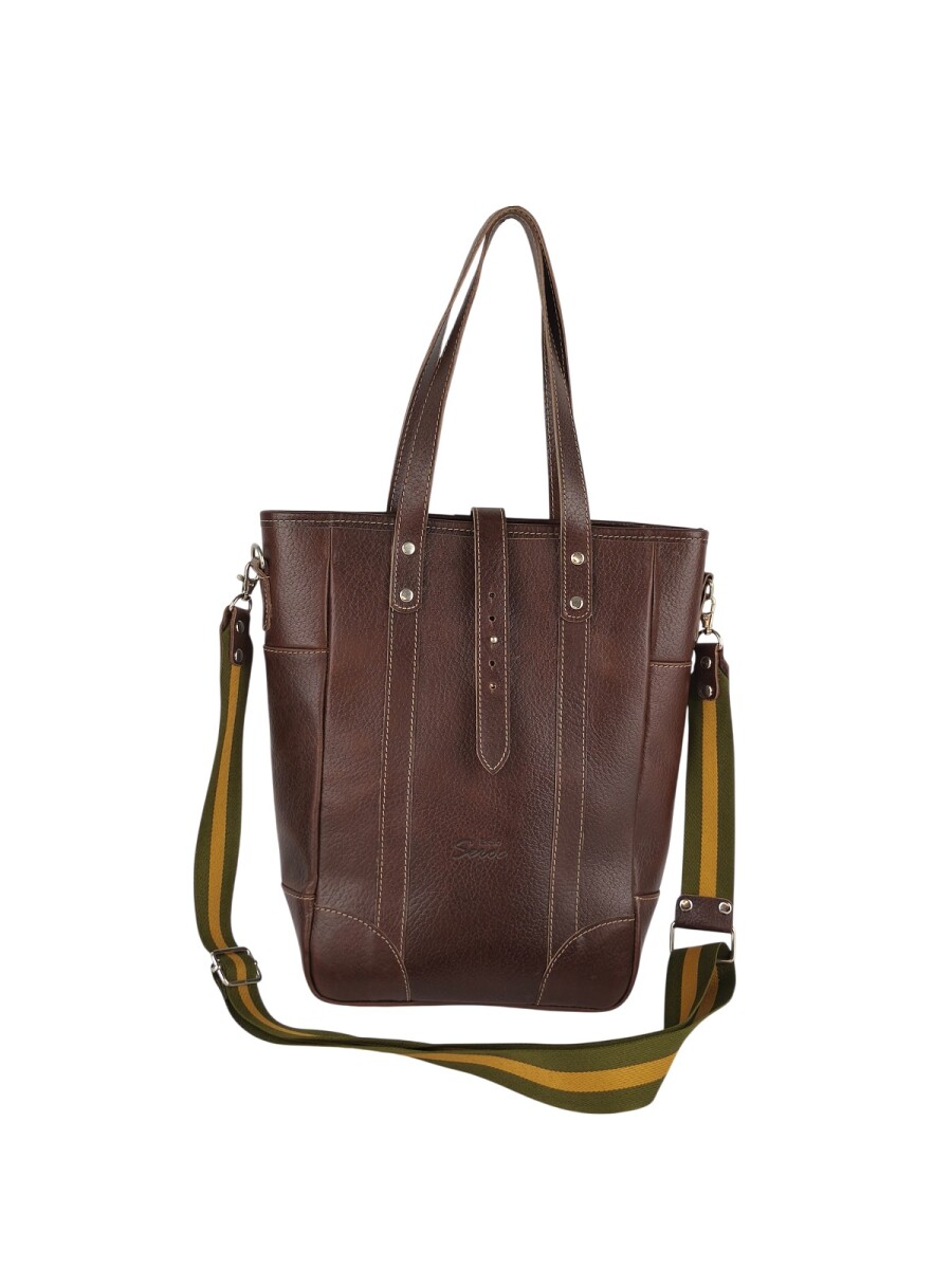 Bolso matero en cuero - Chocolate 