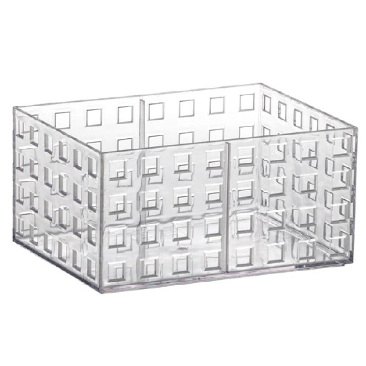 Caja Organizadora Apilable Quadratta Símil Cristal 16x11x8Cm - Transparente 