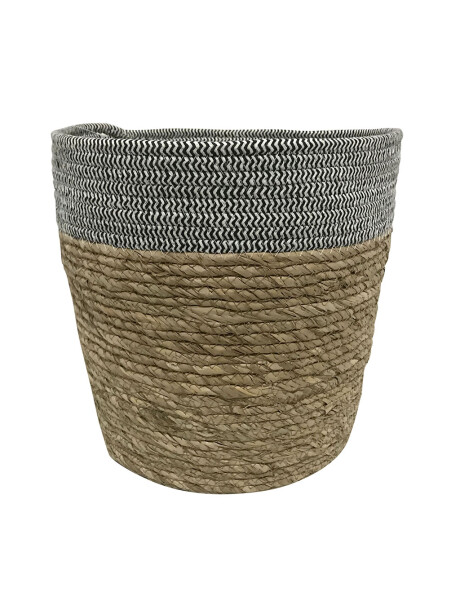 CESTO TEJIDO D31x30CM NATURAL/GRIS CESTO TEJIDO D31x30CM NATURAL/GRIS