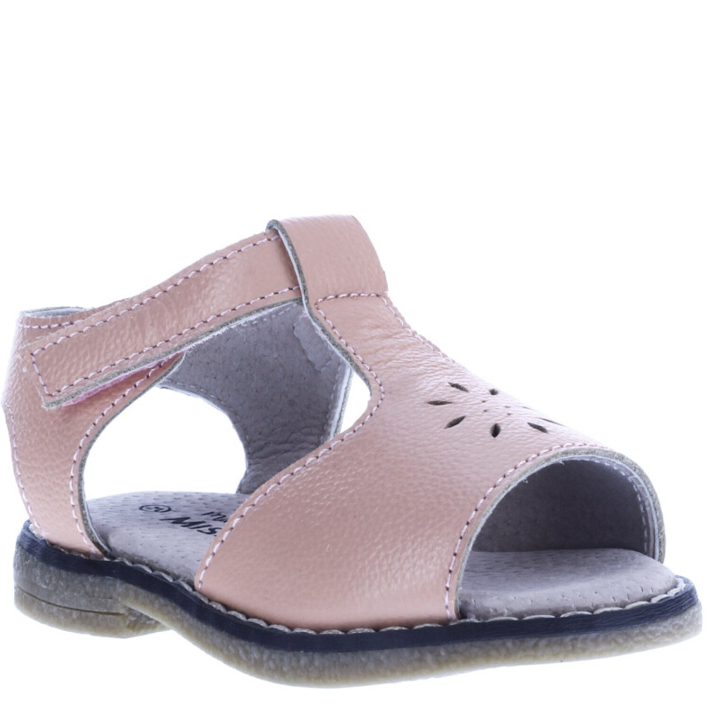 Sandalias de Niña MINI Miss Carol GRACE con velcro y calado Rosado