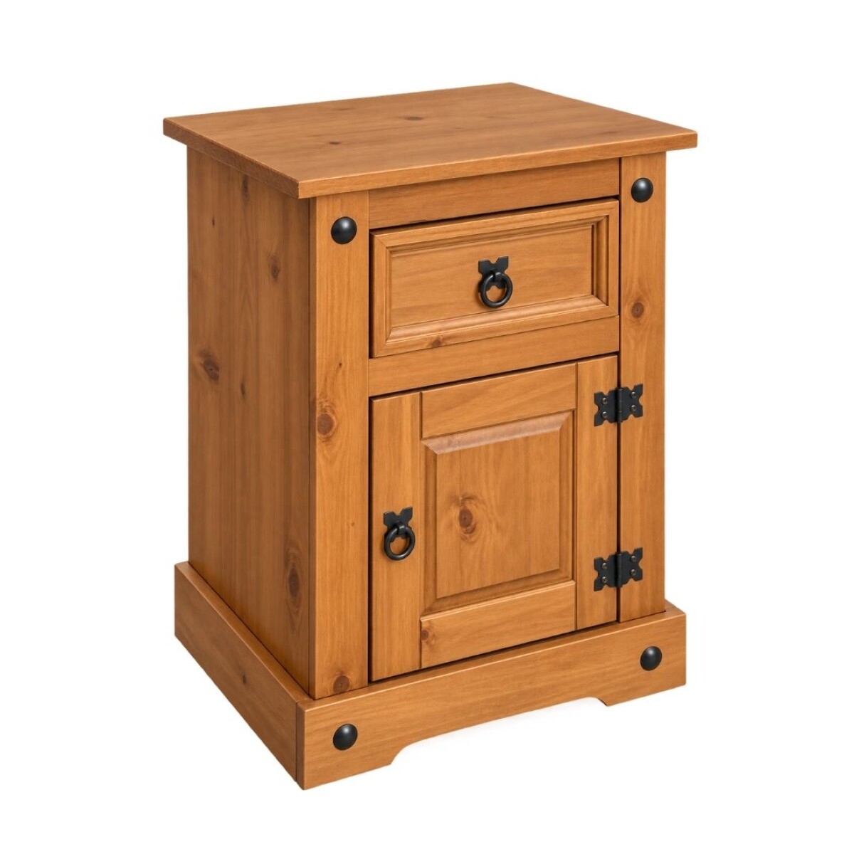 Mesa de Luz Corona 1 Puerta 1 Cajón Mex Caramelo CH9173C 