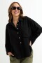 Camisa lisa rustica NEGRO