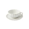 TAZA C/PLATITO CERAMICA BLANCO COMB 250ML Unica