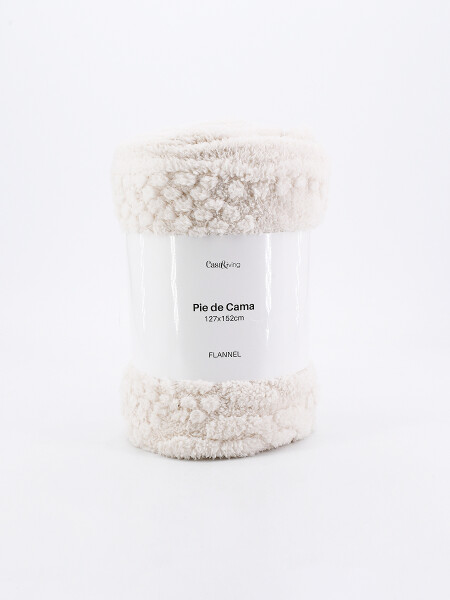 PIE DE CAMA FLANNEL MOSAICO BEIGE