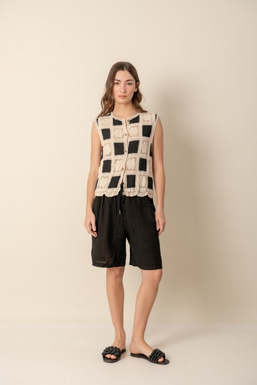 Top crochet damero Top crochet damero