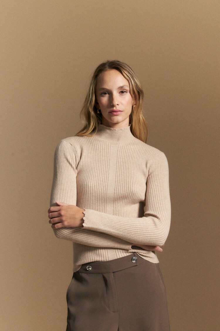 POLERA MARCH Beige Melange