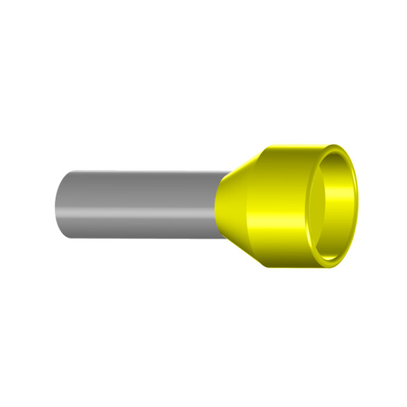 Terminal tipo pino p/1 cond., cal. 25mm2 amarillo HI7045