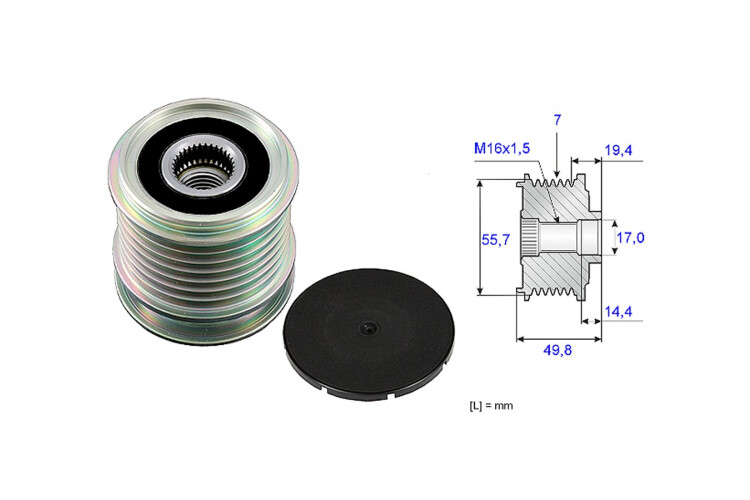 Polea Alternador Marcha Libre Mercedes Benz C 180 Kompressor (W204)/C 200 Kompressor (W204)/Clc 200 Kompressor (Cl203) 07-14 Polea Alternador Marcha Libre Mercedes Benz C 180 Kompressor (W204)/C 200 Kompressor (W204)/Clc 200 Kompressor (Cl203) 07-14