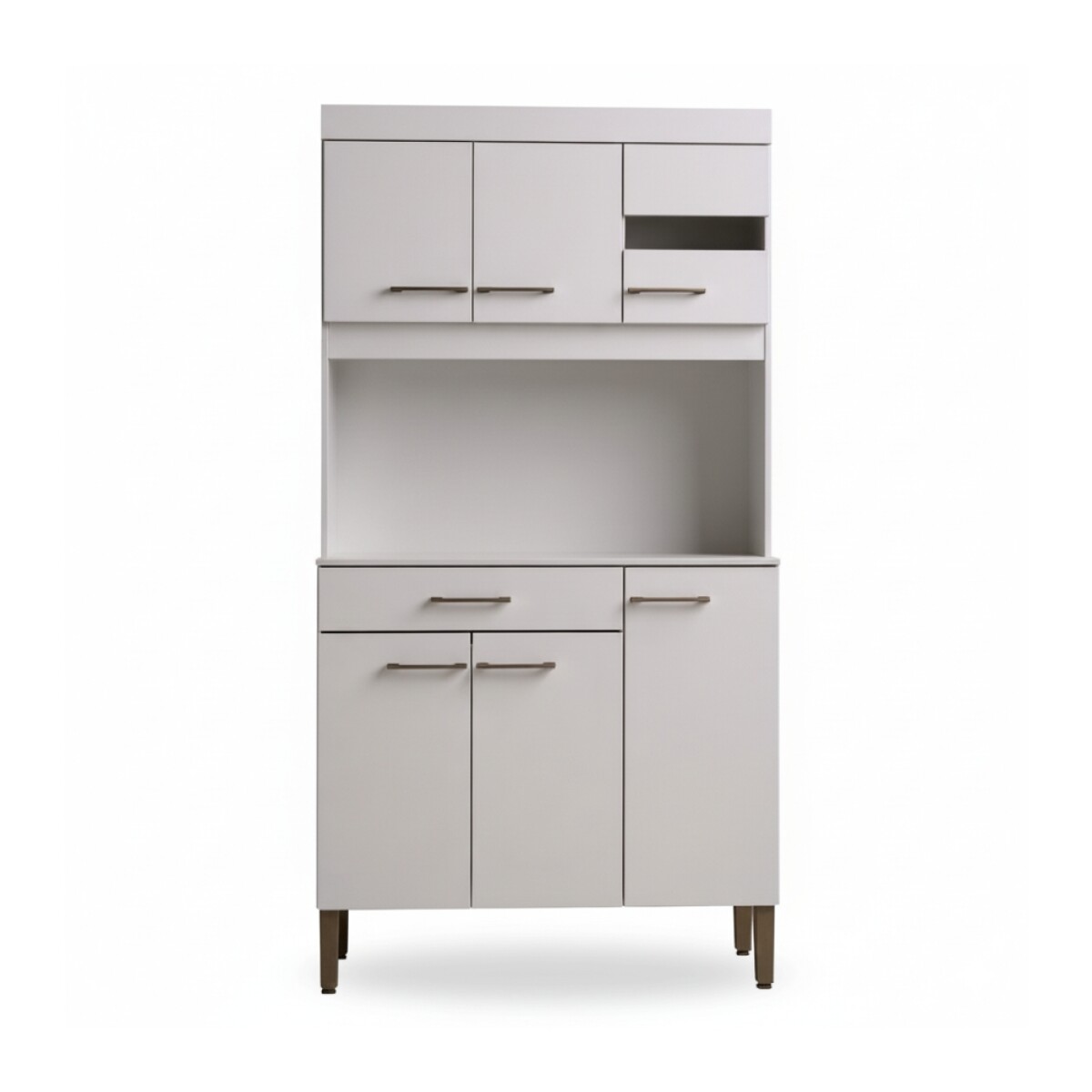 KIT DE COCINA ALACENA COMPACTA ARMARIO APARADOR - 6 PUERTAS 1 CAJÓN - BLANCO 