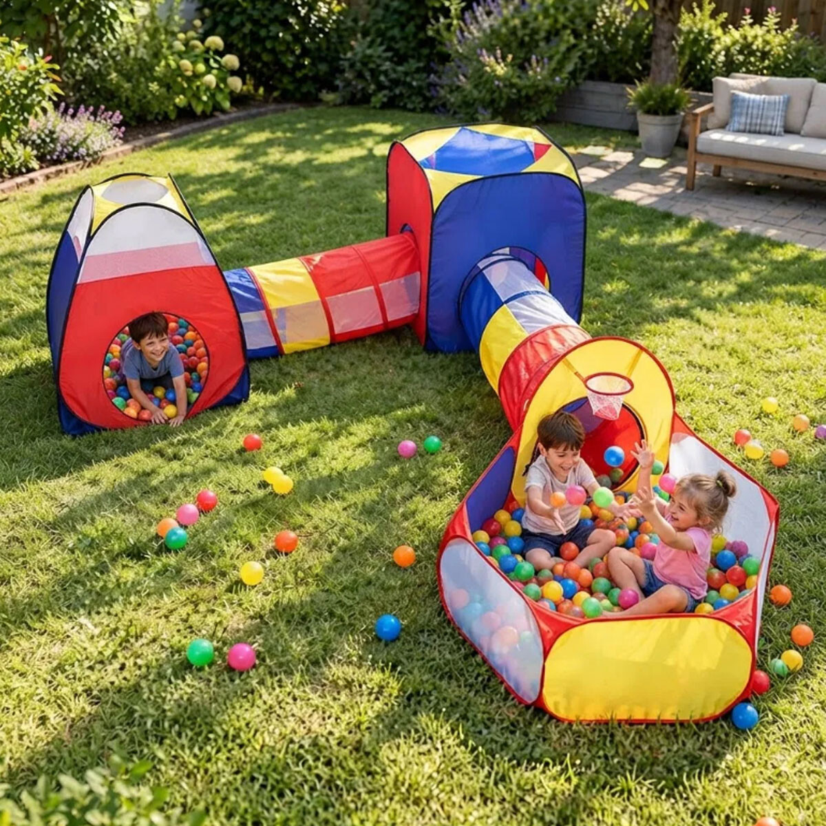 Carpa Infantil Gigante Plegable Con Pelotero 